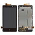Дисплей для Nokia 820 Lumia + touchscreen, чёрный, с передней панелью, оригинал (Китай)