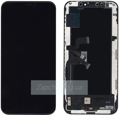 Дисплей для iPhone XS + тачскрин черный с рамкой (OLED GX NEW)