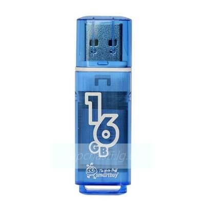 Накопитель USB Flash 16GB 2.0 Smartbuy Glossy (синий)