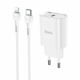 СЗУ HOCO N14 (1-PD/20W) + Lightning кабель (1м) (белый)