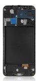 Дисплей для Samsung A205 Galaxy A20 в рамке + тачскрин (черный) (OLED полный размер)