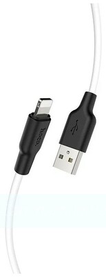 Кабель USB HOCO (X21) Plus для iPhone Lightning 8 pin (1м) (черно/белый)