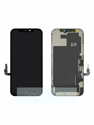 Дисплей для iPhone 12/12 Pro + тачскрин черный с рамкой (OLED GX)